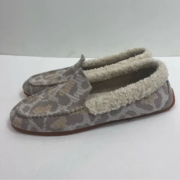 Rothy’s “the cozy loafer” slippers in animal print. - Picture 2 of 7